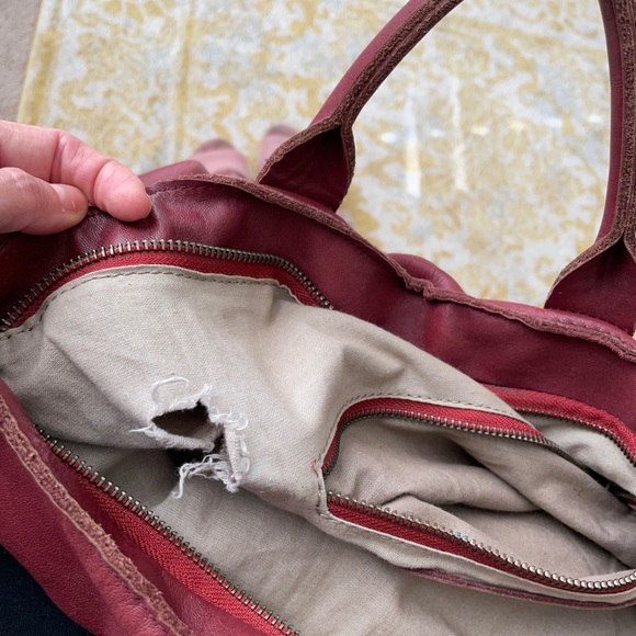 100% Italian leather book bag/lap top bag. main image 5